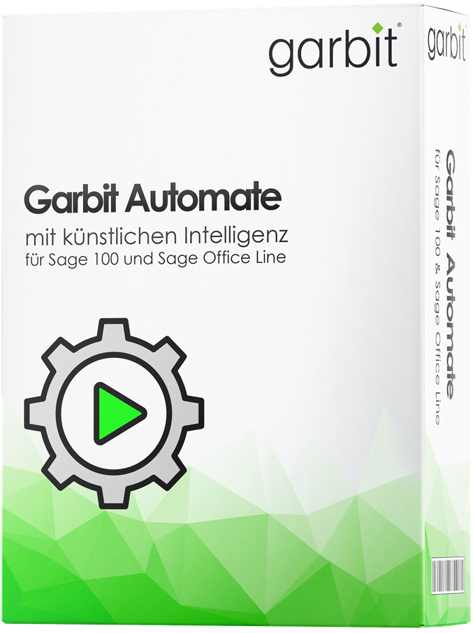 Garbit Automate - Produktbox der Low-Code-Automatisierung für Sage 100